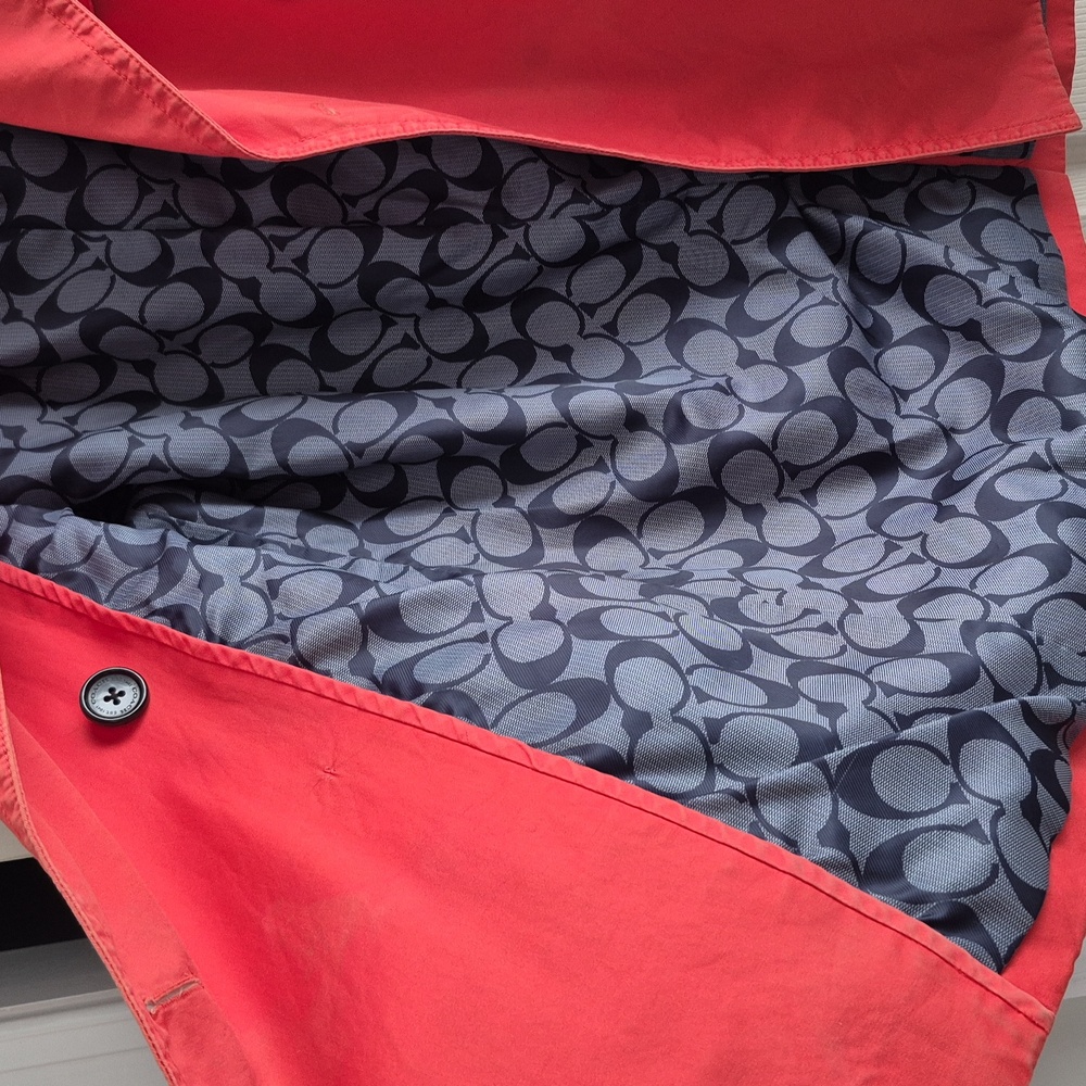 Coach Orange And Black Patterned Jacket - image 3